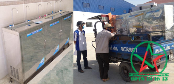 Lắp đặt mấy lọc nước uống nóng lạnh 6 vòi tại KCN Đồng An - Bình Dương